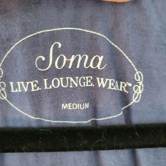 Soma Purple‎ Cheetah Print Babydoll Tunic Top Women's M Mobwife Loungewear Y2K - Picture 12 of 15